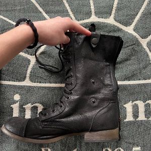 Black Reversible Combat Boots